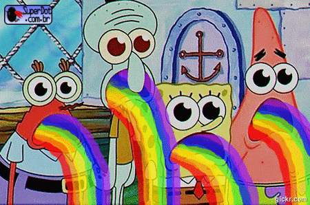 pic Rainbow Puke Gif sponge bob puke rainbow gif by angel