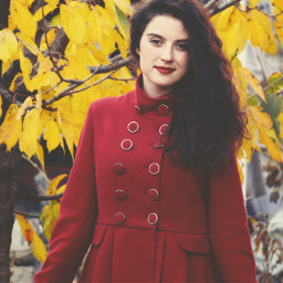 fall autumn people portrait red